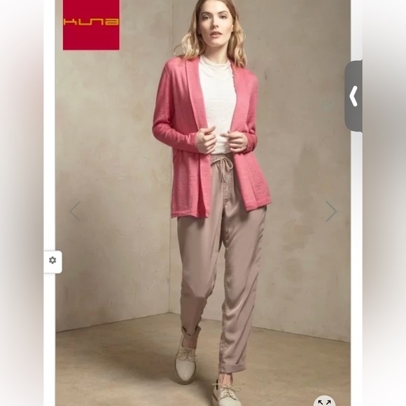 Peruvian Connection like Women Cardigan SALMA baby alpaca and silk XS petal pink - Picture 3 of 12